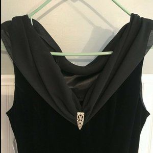 VINTAGE 90's Robbie bee black velvet dress 10P~NWT